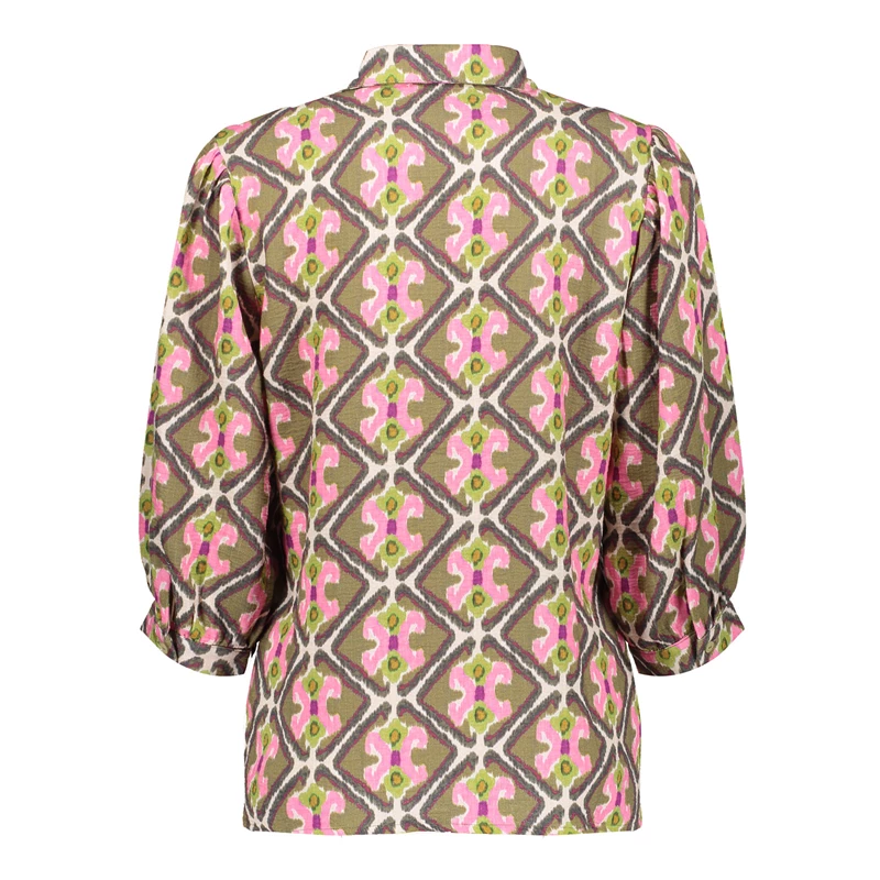 Geisha dames blouse met retro print 43489-20