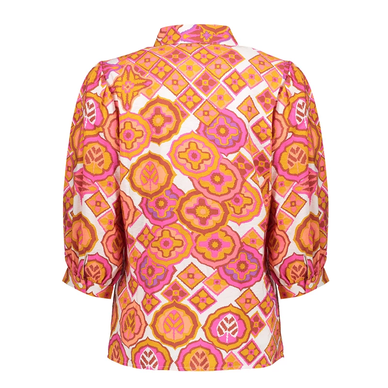 Geisha dames blouse met ruitprint 43250-20