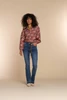 Geisha dames flared jeans met ceintuur 31508-10