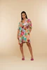 Geisha dames kleurrijke jurk met print 47238-20