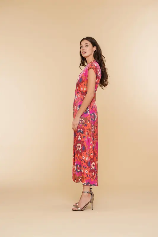 Geisha dames maxi jurk met print 47454-20