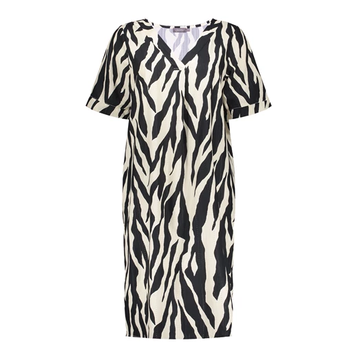 Geisha dames zebra jurk met V-hals 47419-60