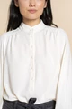Geisha doorknoop blouse padded shoulders 23947-20