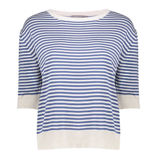 Geisha knitted s/s top stripes 34063-70