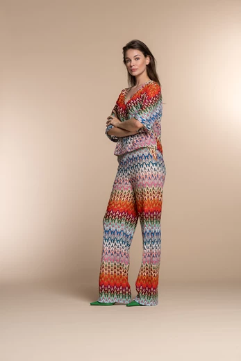 Geisha pants multicolor print 31360-47