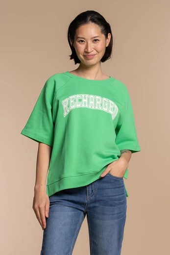 Geisha sweatshirt college print 'recharged' 32021-60