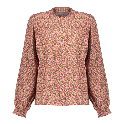 Geisha women blouse with floral print 33635-20