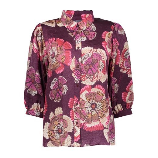Geisha women blouse with floral print 33648-20