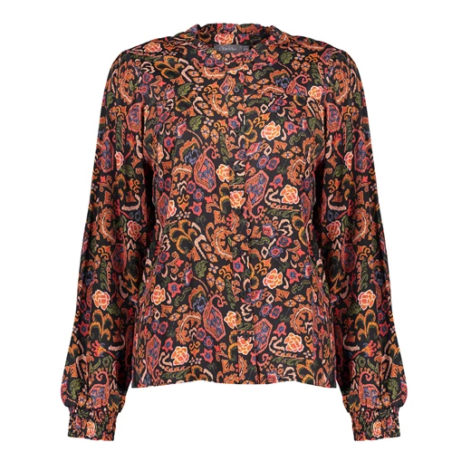 Geisha women blouse with floral print 33656-20