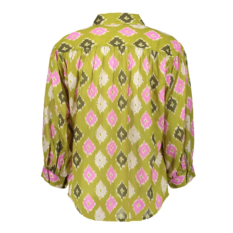 Geisha Women blouse with Ikat print 43370-21