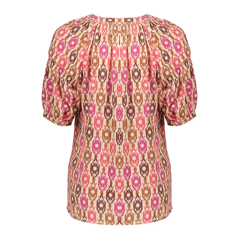Geisha women blouse with puff sleeves 43252-20