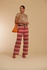 Geisha women crochet pants with stripes 41220-20