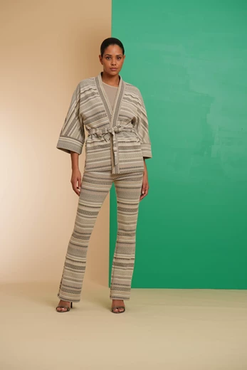 Geisha women striped trousers 41204-20