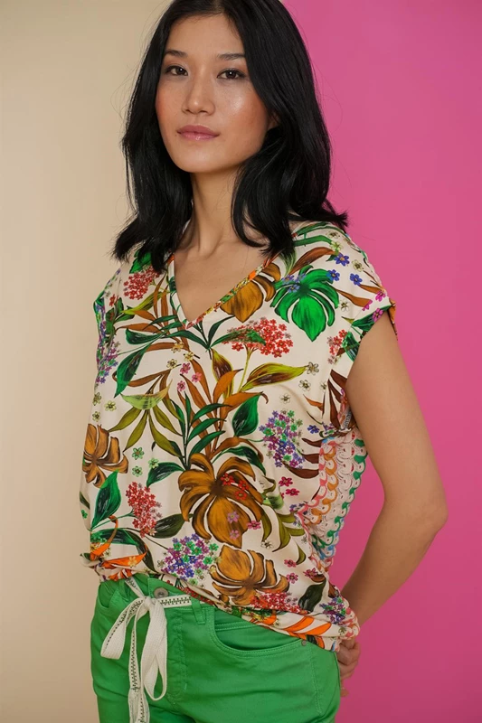 Geisha Women top with matching prints 42161-20